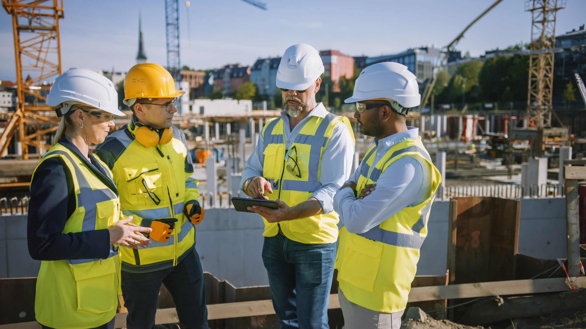 Health and safety officer on a construction site